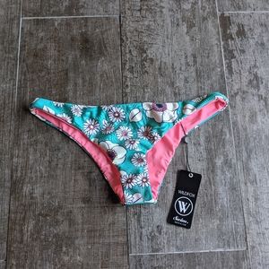WILDFOX 60s Floral Reversible Swim Bikini Bottom